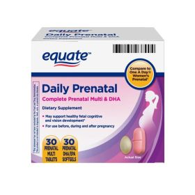 Equate Daily Prenatal Multi & DHA;  60 Count