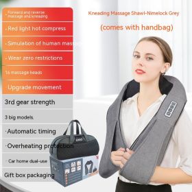 Household Electric Waist And Back Hot Compress Massager (Option: R2BGrey-AU)