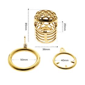 Men's Non-slip Barbed Ring (Option: golden-50mm)