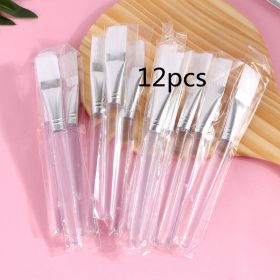 Transparent Facial Treatment Brush Soft Brush White (Option: Facial Treatment Brush-12pcs)